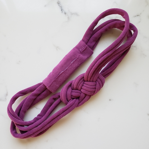 Set of 3 Womens Sailor Knot Headband in Purple Pink, Adult Upcycled Hairband - Picture 6 of 9